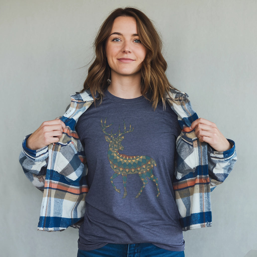 Deer Southwestern Mosaic T-Shirt