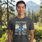 No Bad Trails Just Bad Knees Shirt, Funny Hiking Shirt