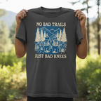 No Bad Trails Just Bad Knees Shirt, Funny Hiking Shirt