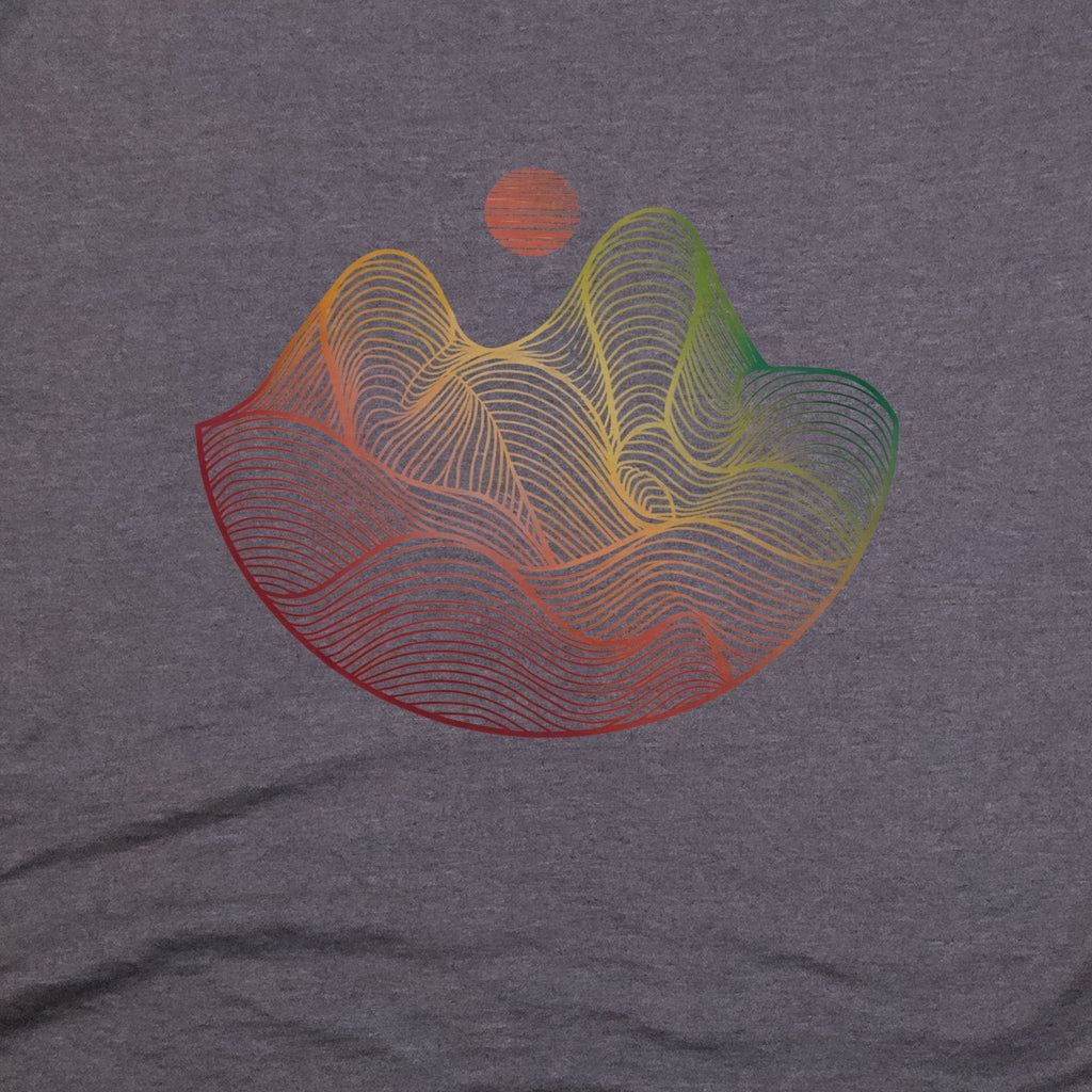 Mountain Sunset Woodblock T-Shirt