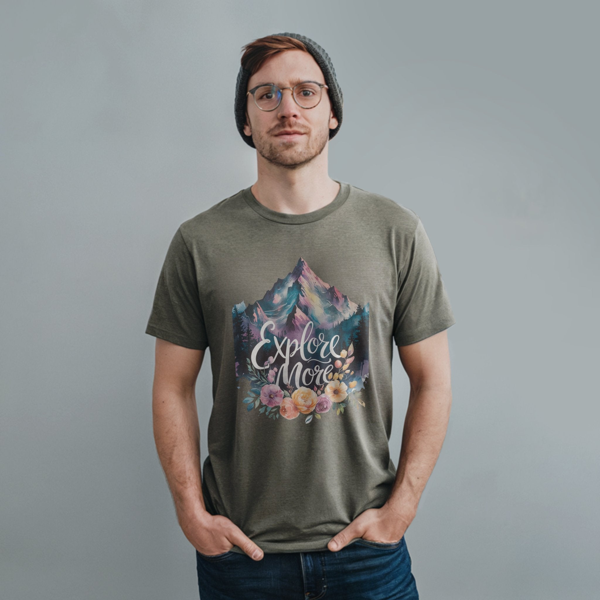 Explore More Mountain Watercolor T-Shirt