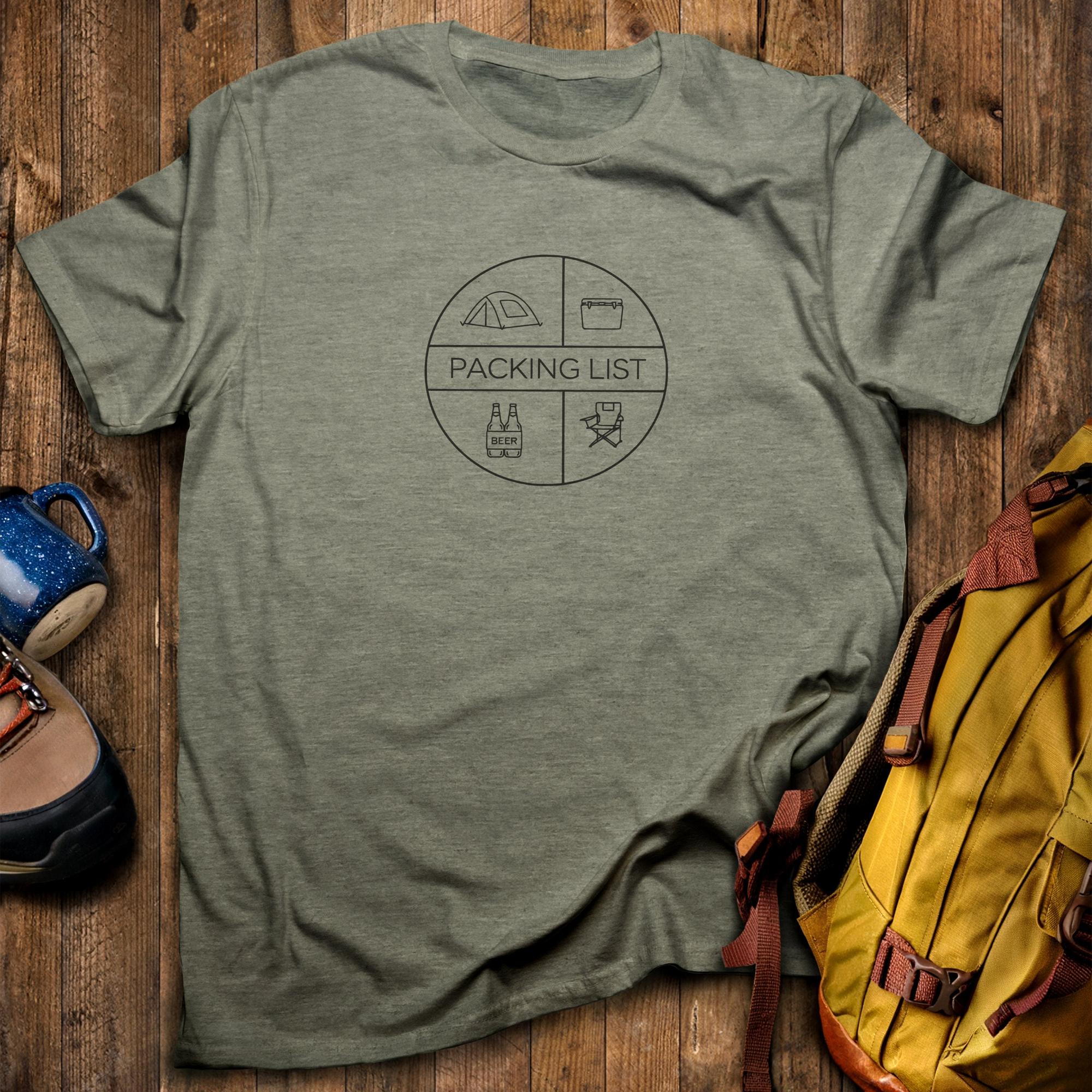 Camping Packing List T-Shirt