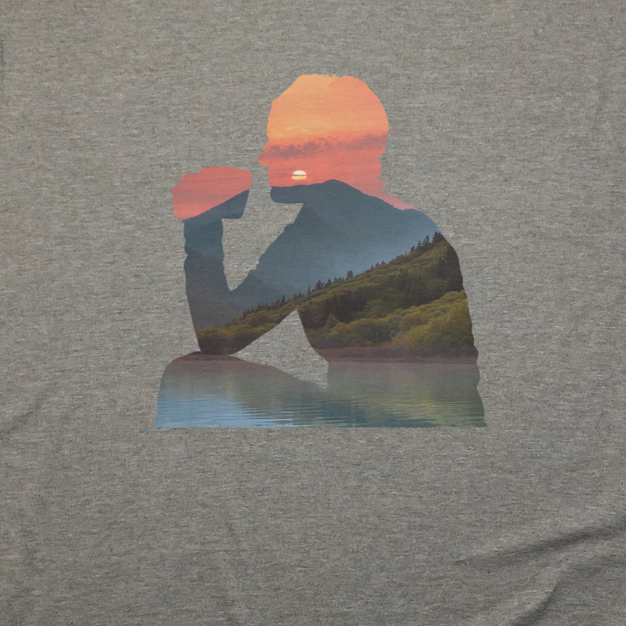 Sipping Coffee at Sunset T-Shirt
