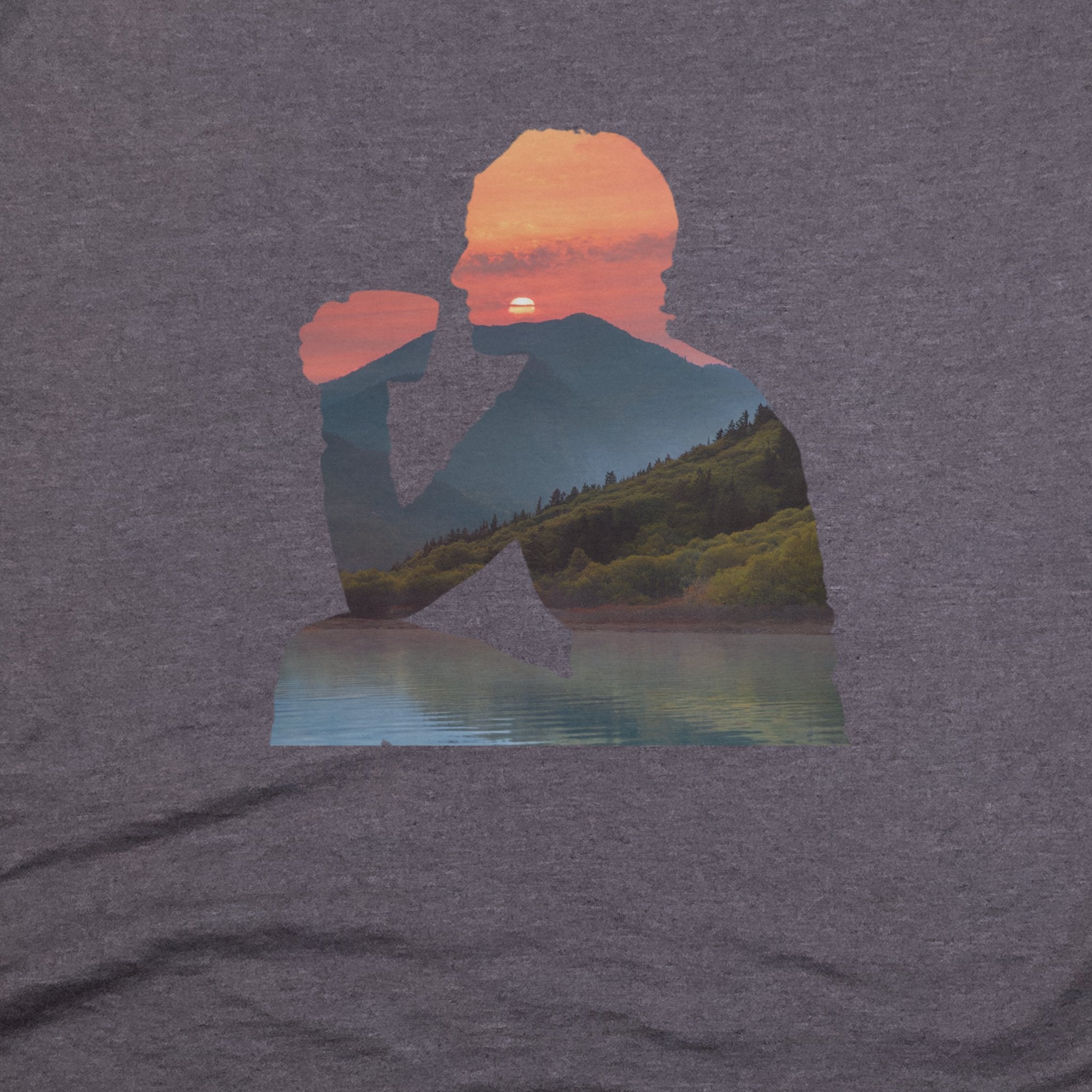 Sipping Coffee at Sunset T-Shirt