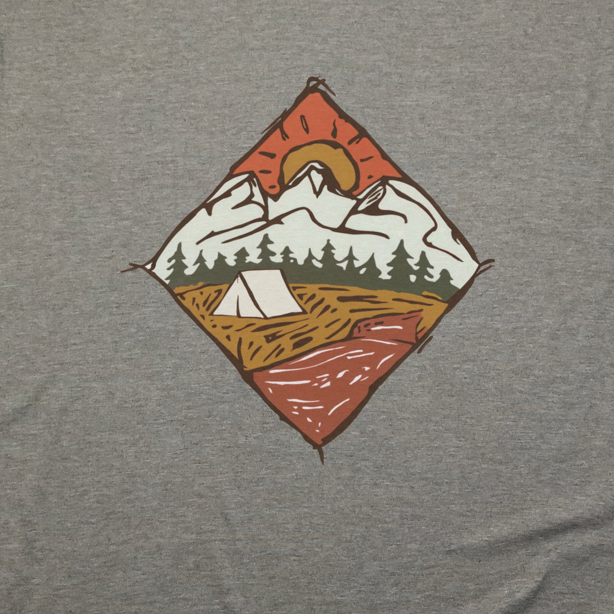 Camping Illustration T-Shirt