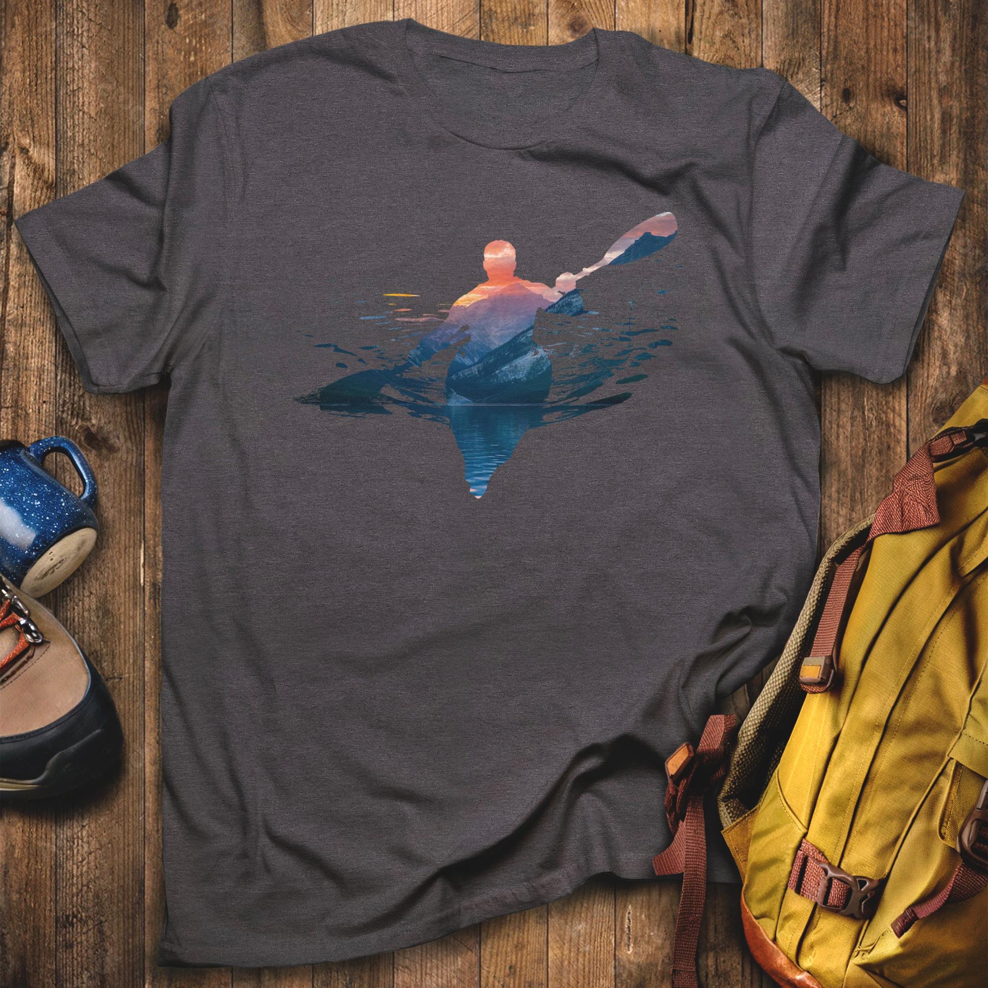 Kayak Mountain Silhouette T-Shirt