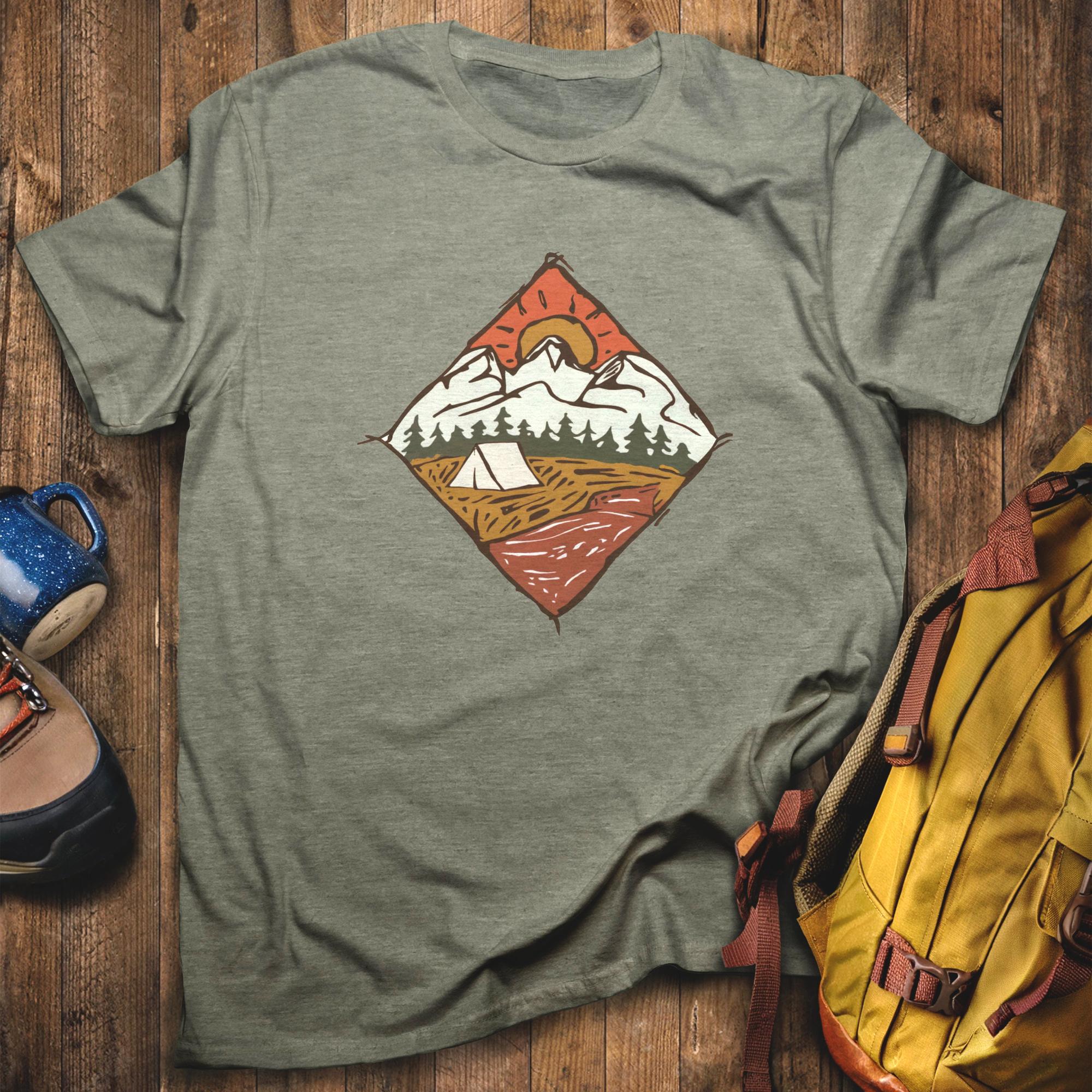 Camping Illustration T-Shirt