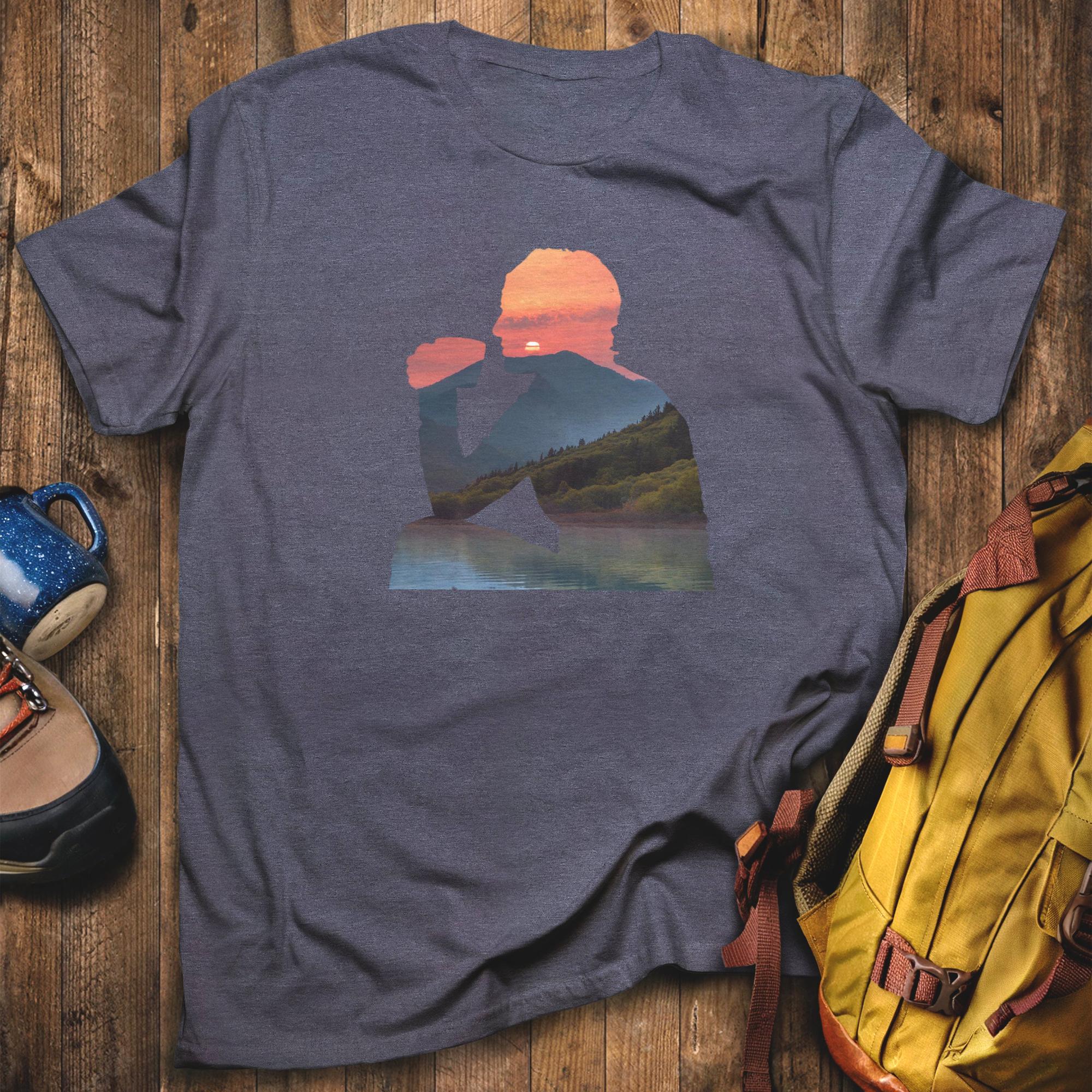 Sipping Coffee at Sunset T-Shirt