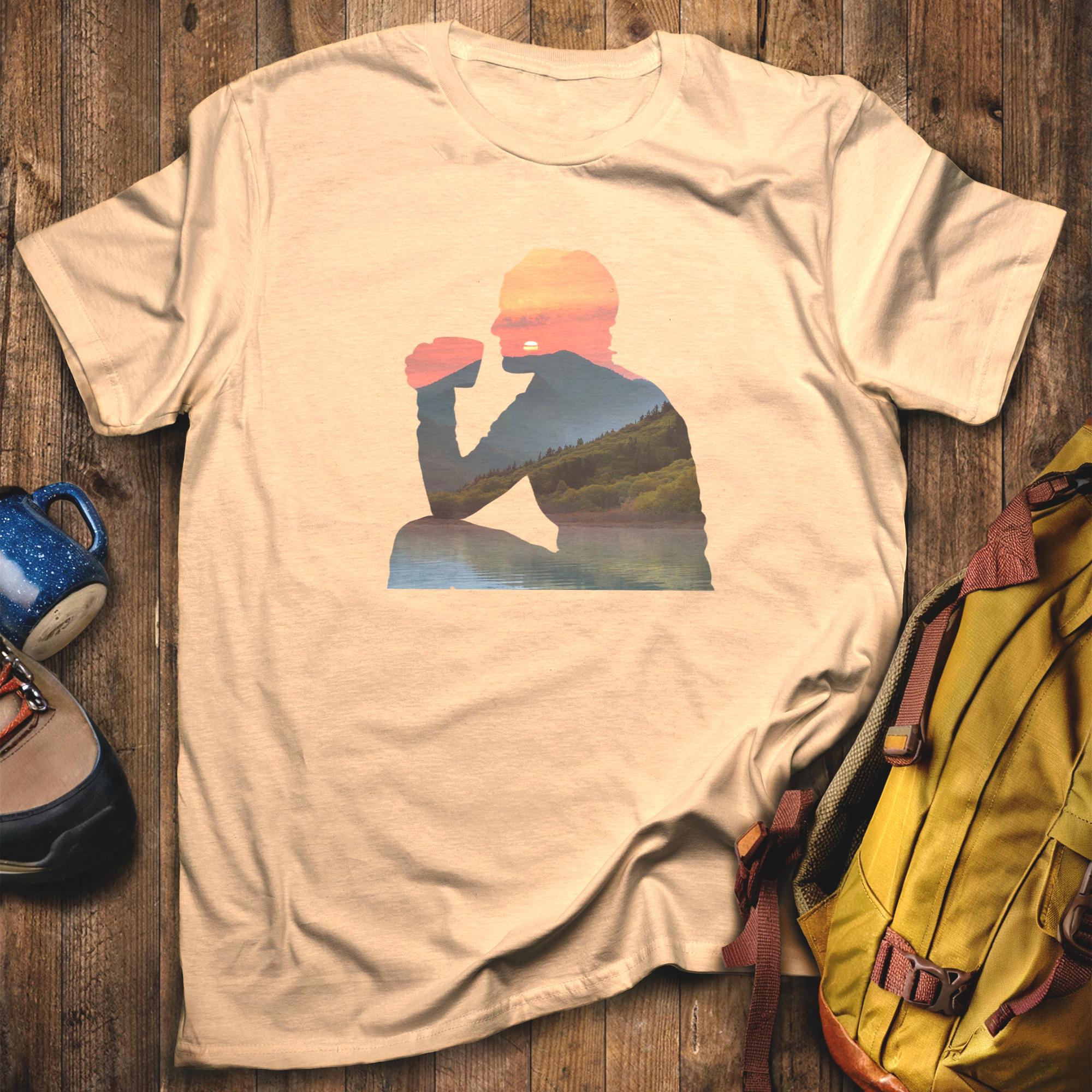 Sipping Coffee at Sunset T-Shirt