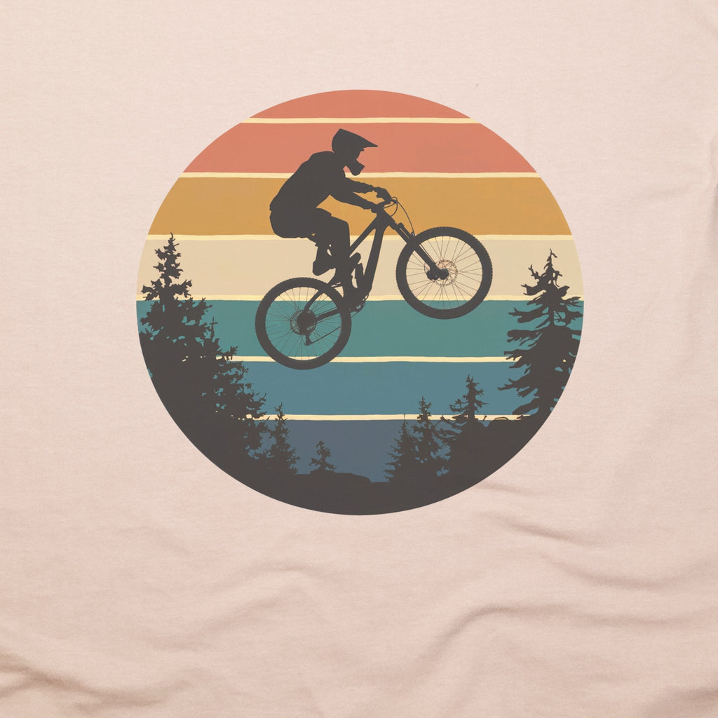 Mountain Biking Retro Sunset T-Shirt