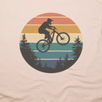 Mountain Biking Retro Sunset T-Shirt
