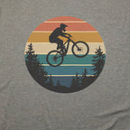 Mountain Biking Retro Sunset T-Shirt