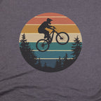 Mountain Biking Retro Sunset T-Shirt