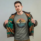 Mountain Biking Retro Sunset T-Shirt