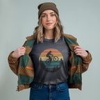 Mountain Biking Retro Sunset T-Shirt