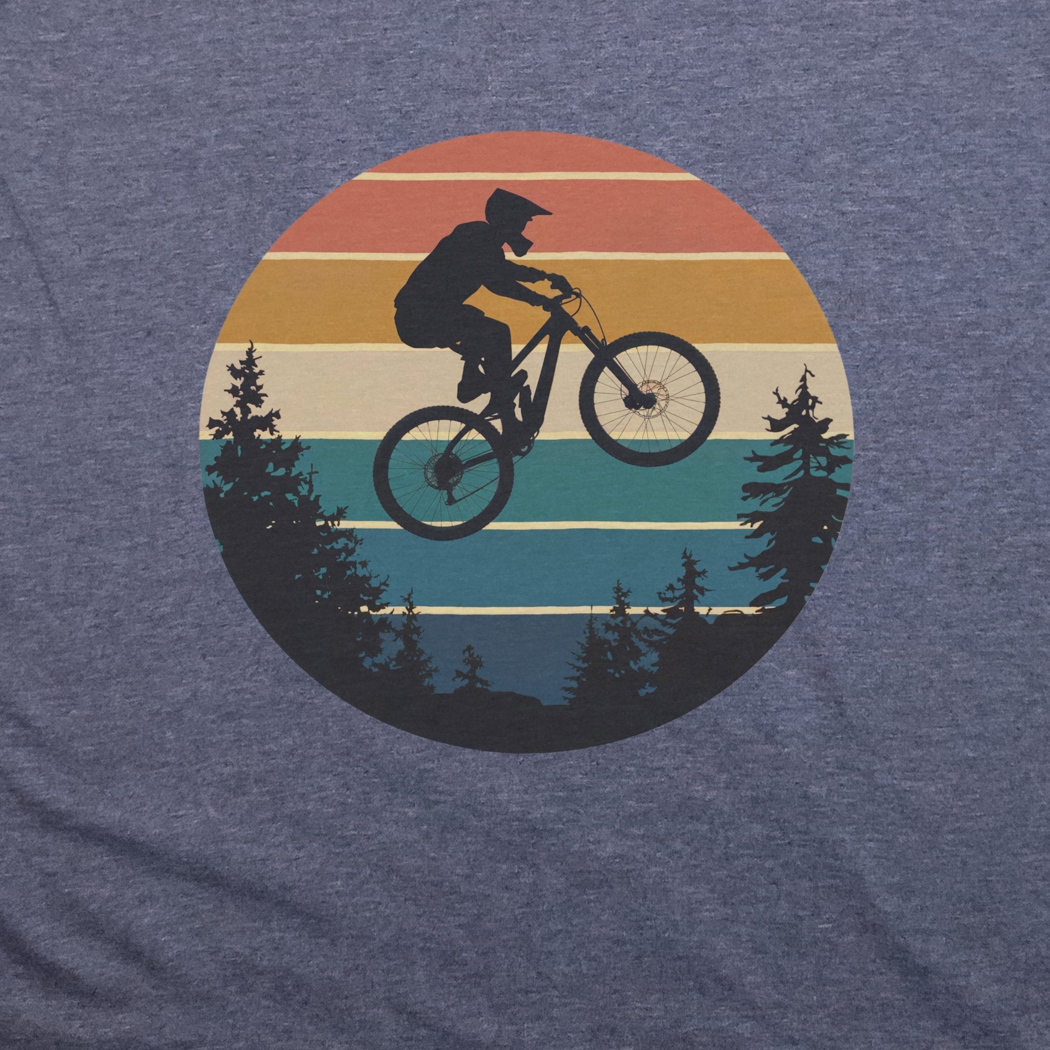 Mountain Biking Retro Sunset T-Shirt