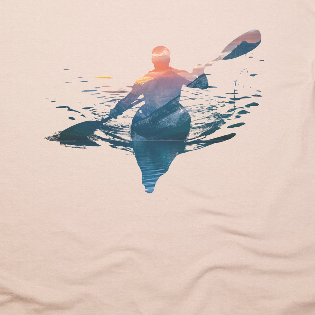 Kayak Mountain Silhouette T-Shirt