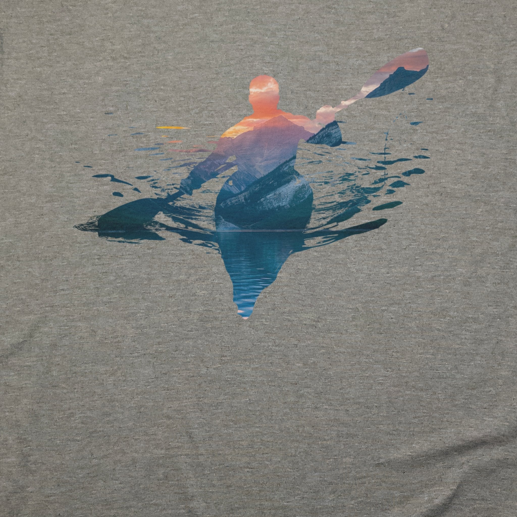 Kayak Mountain Silhouette T-Shirt